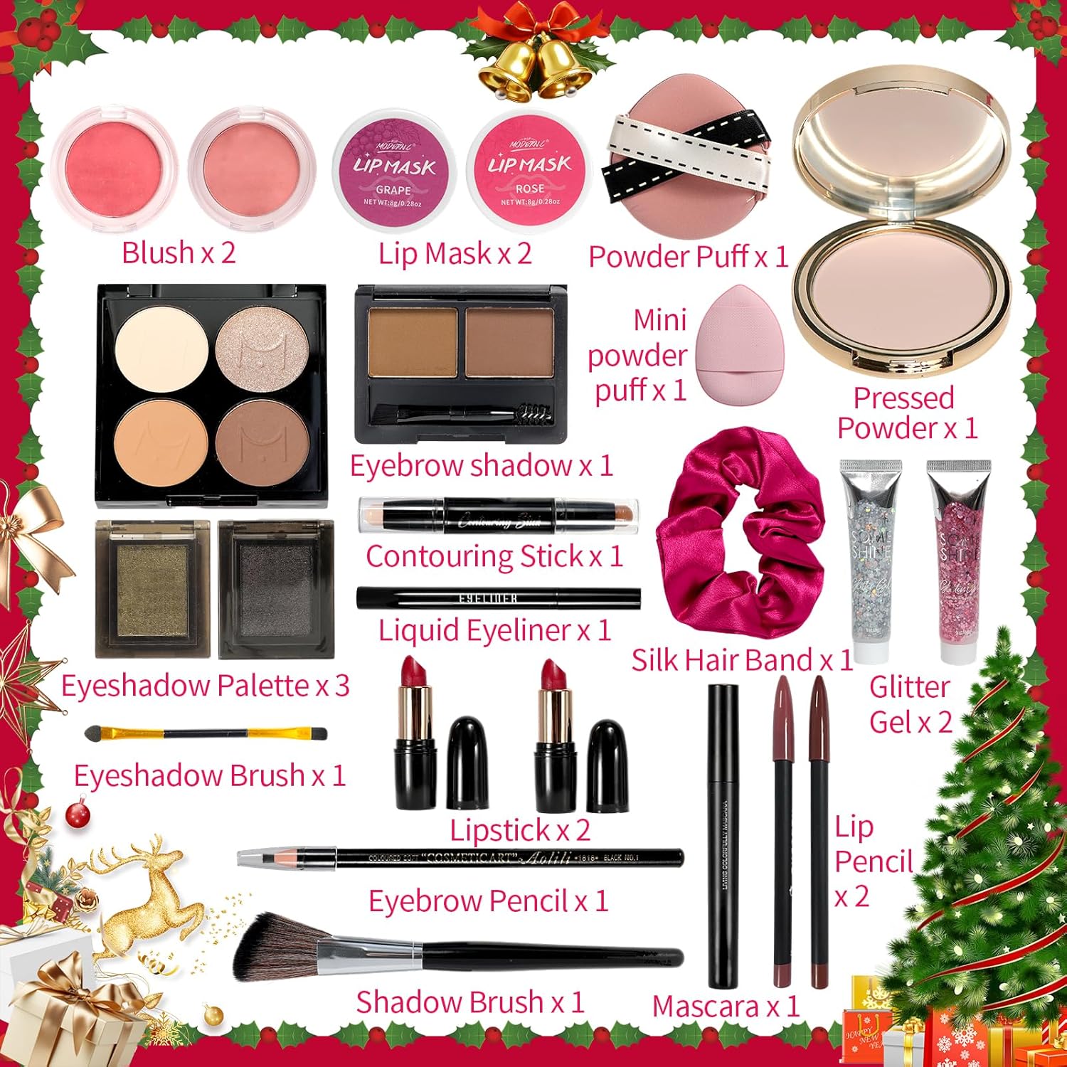 Skiennix Makeup Advent Calendar 2025 - 24 Days of Beauty Gifts for Women & Teens | Perfect for Christmas