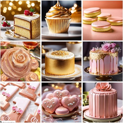 Cherrysea Luster Dust Edible Set - Food Grade Shimmer Powder for Cakes & Cocktails | 4g Bottles - Red & Pink