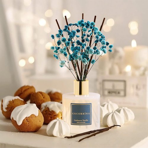Cocorrína Reed Diffuser - Cashmere Vanilla Scent | 6.7 Fl Oz for Elegant Home Décor