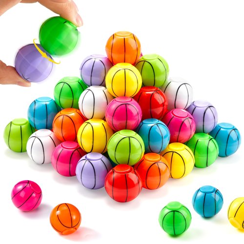 JOYIN 36 Pack Basketball Fidget Spinners for Kids, Easter Egg Fillers Goodie Bag Stuffers for Birthday Party, Basketball Party Favors, Fidget Toys Bulk, Stress Balls, Treasure Box for Classroom
