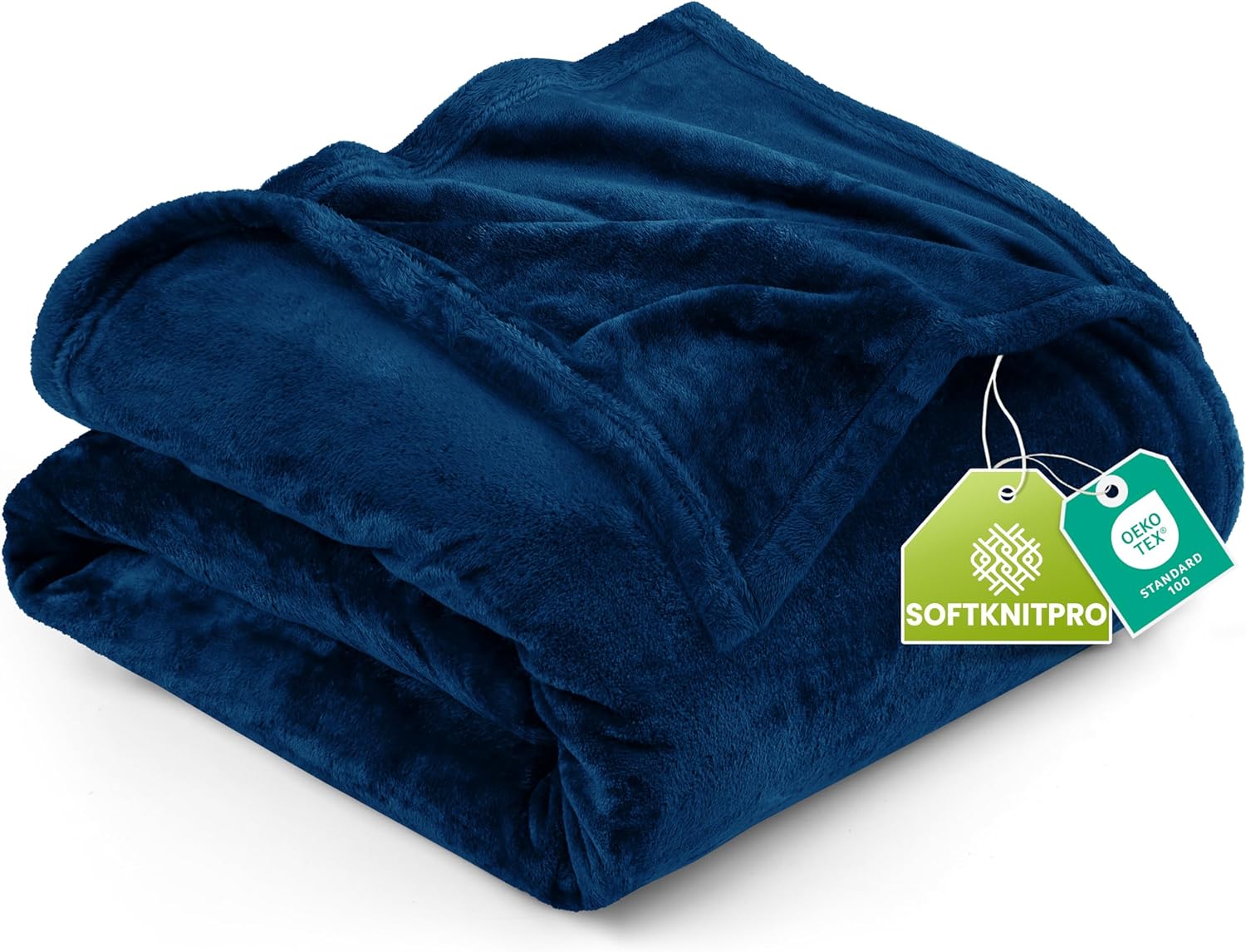 Utopia Bedding Fleece Blanket - Luxury Soft Anti-Static Microfiber in Navy | Full Size (90x84 Inch)