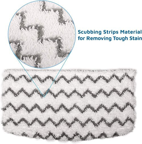 F Flammi Microfiber Mop Pads - 4-Pack Washable & Reusable Refills for Shark Steam Mop S1000/S2001