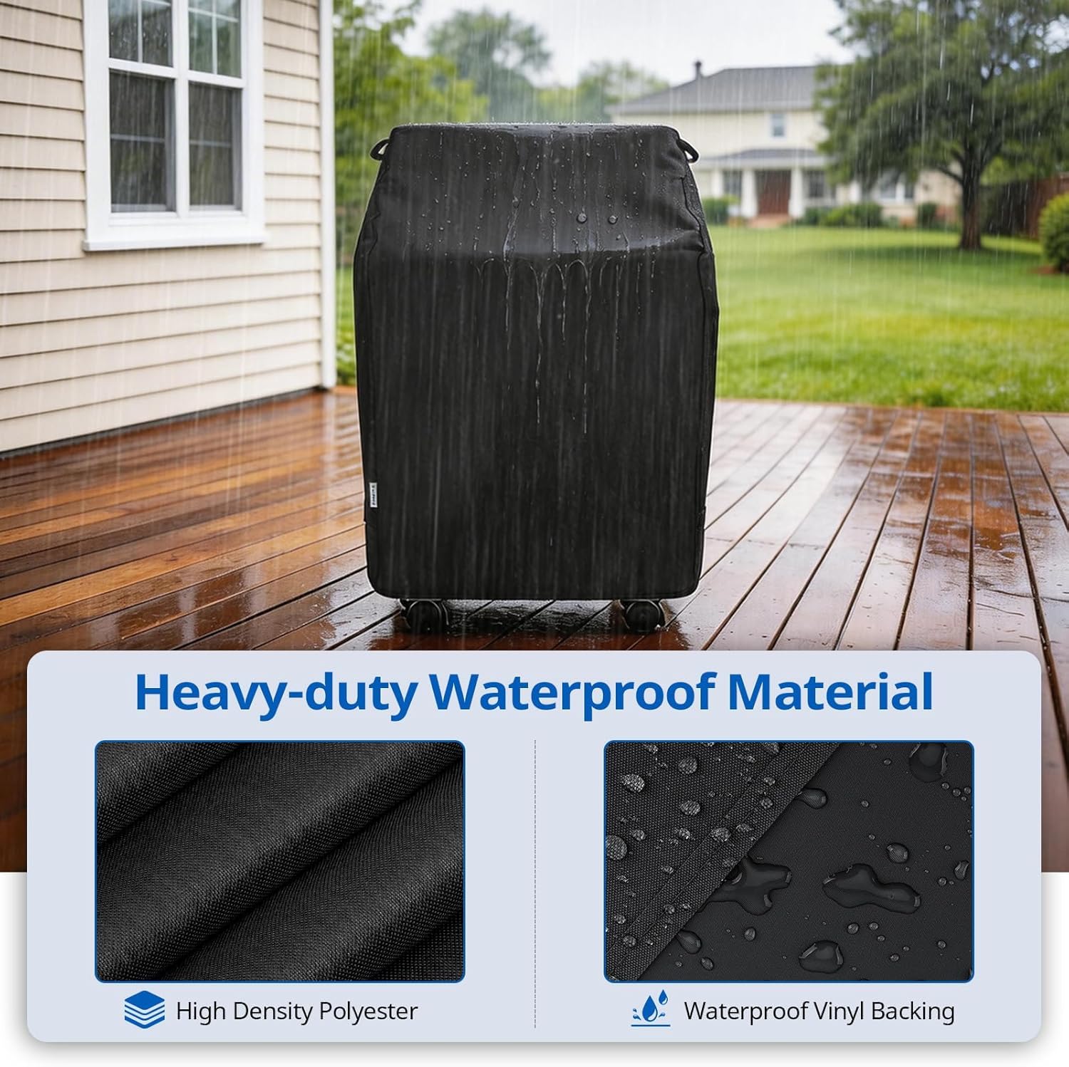 SunPatio 32-Inch Heavy Duty Waterproof Gas Grill Cover - Fits Weber, Char-Broil & Nexgrill