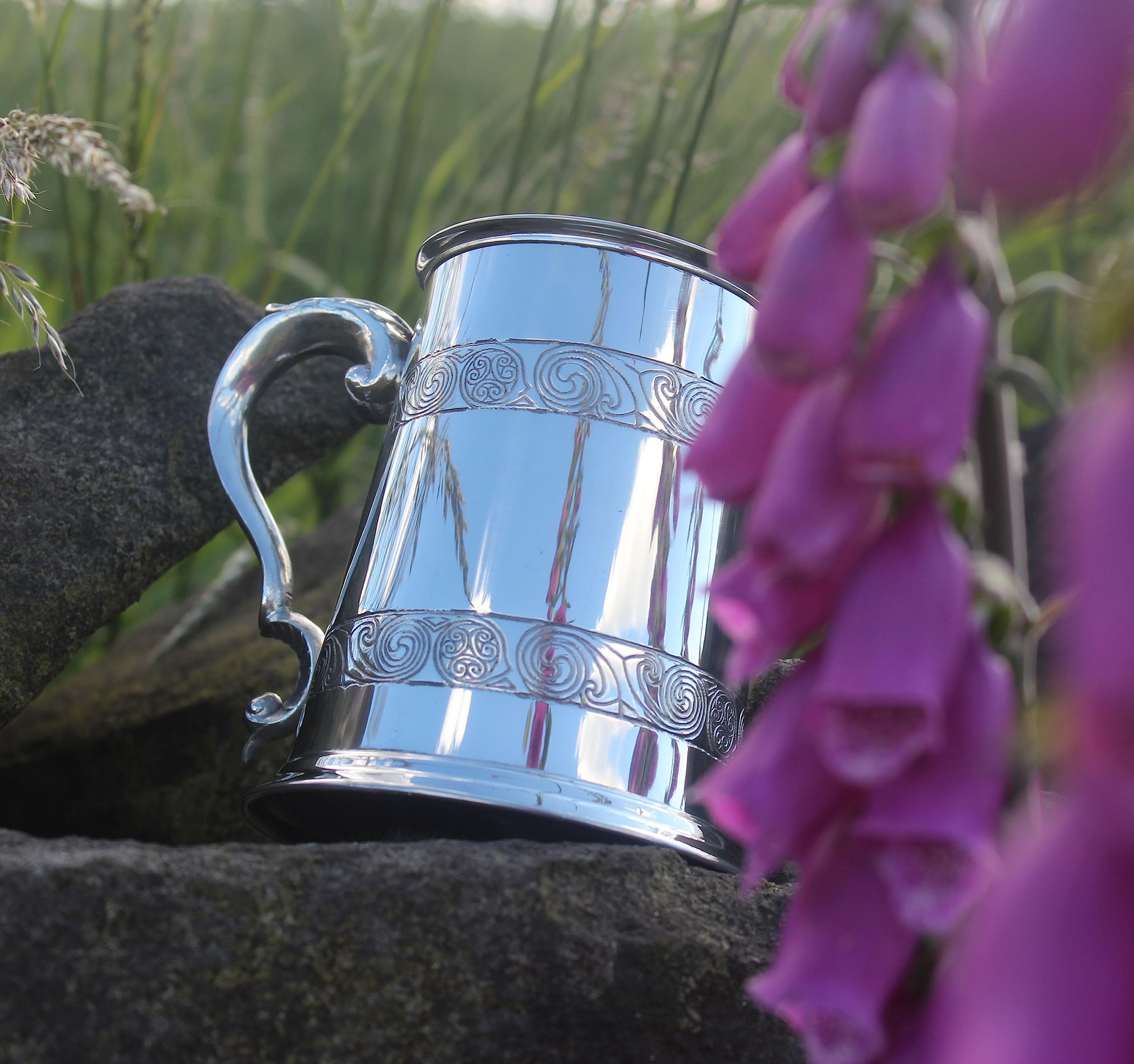 Wentworth Pewter Kells 1 pint pewter Tankard (Book of Kells Tankard)