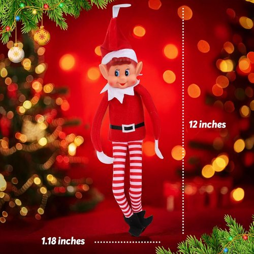 Christmas Elf Behaving Badly Plush Toy - Naughty Bendy Doll | 12-Inch Novelty Christmas Decor