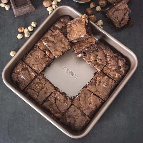HAPPIELS Nonstick Baking Pans Set - PFOA-Free Bundle of 6: Round, Square, Loaf & Muffin Tins