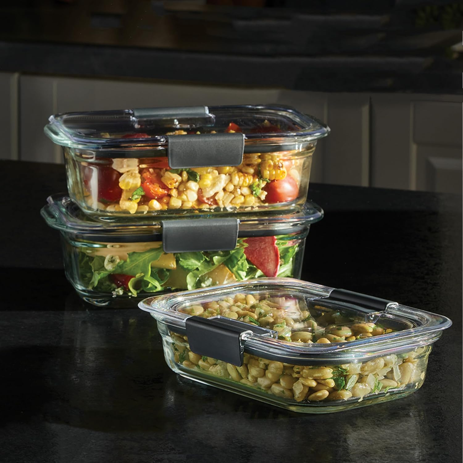 Rubbermaid Brilliance Glass Food Storage Containers - Leak-Proof, BPA-Free, Set of 9 | Assorted Sizes