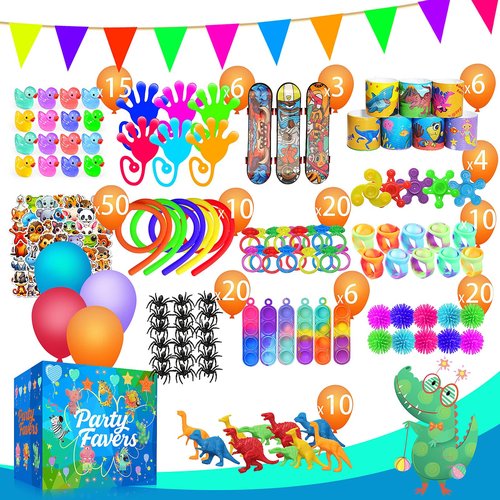 Party Favors for Kids 8-12 4-8, 240 Pack Fidget Toys for Adults, Christmas Stocking Stuffers Goodie Bags School Classroom Prizes, Birthday Gifts for Teen Boys Girls, Stress Relief Sensory Toy Bulk