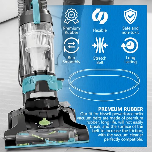 LEFITPA 3 Pack Replacement 3031120 32074 Upright Vacuum Belt for Bissell Style 7 9 10 12 14 for CleanView II 3574 3576 Series for PowerForce Bagless 6594 6579 6596 Series Vacuum Models