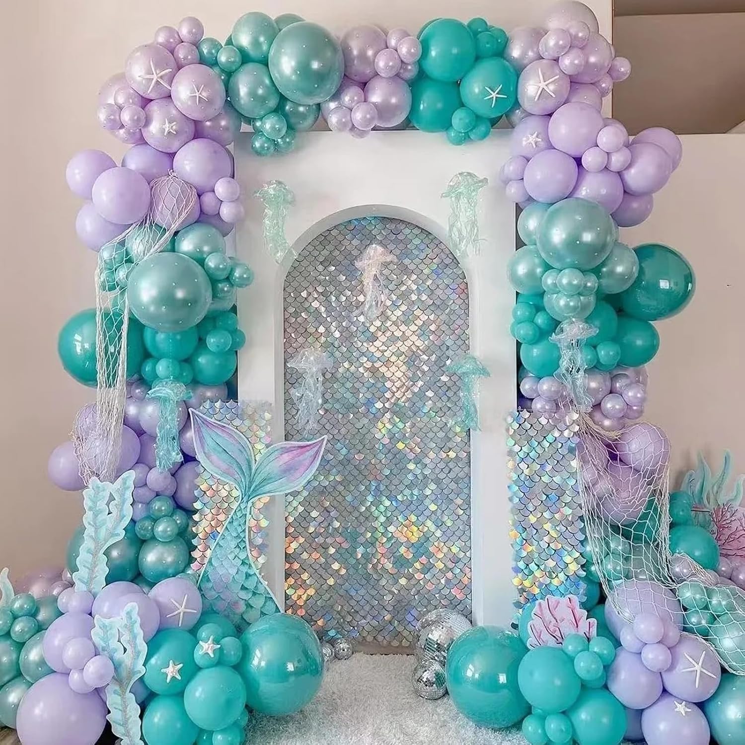 Voircoloria Pastel Purple Balloon Garland Kit - 90 Pack in 18/12/10/5 Inch Sizes for Weddings, Graduations & Parties
