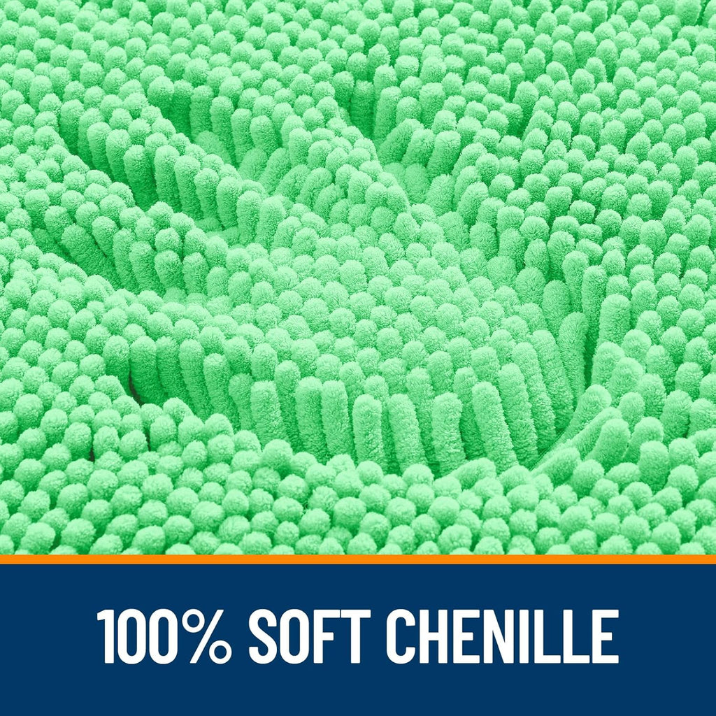 OLANLY Bathroom Rugs - Extra Soft Chenille Bath Mats with Rubber Backing | Quick Dry, 44x24, Mint Green