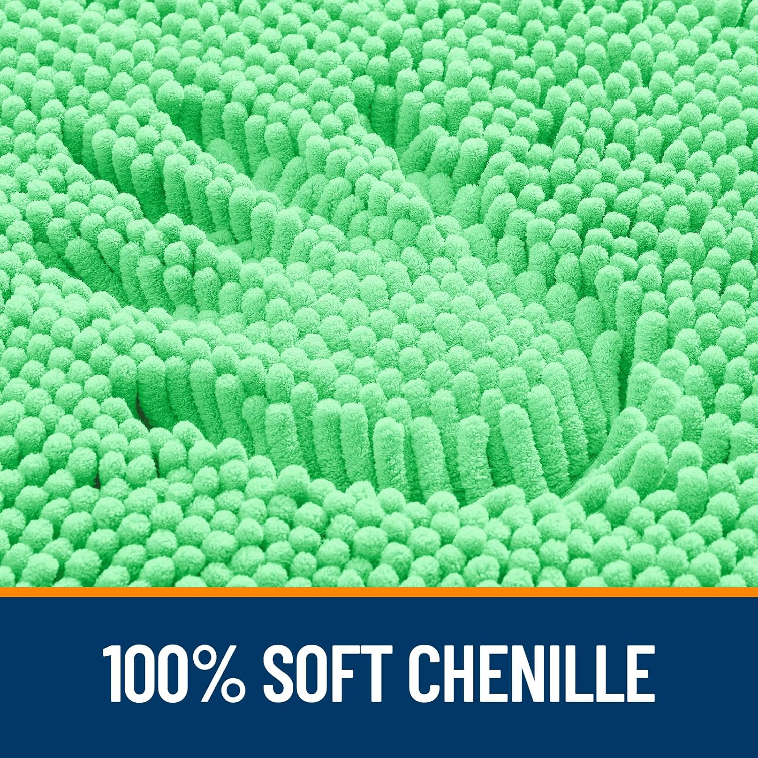 OLANLY Bathroom Rugs - Extra Soft Chenille Bath Mats with Rubber Backing | Quick Dry, 44x24, Mint Green