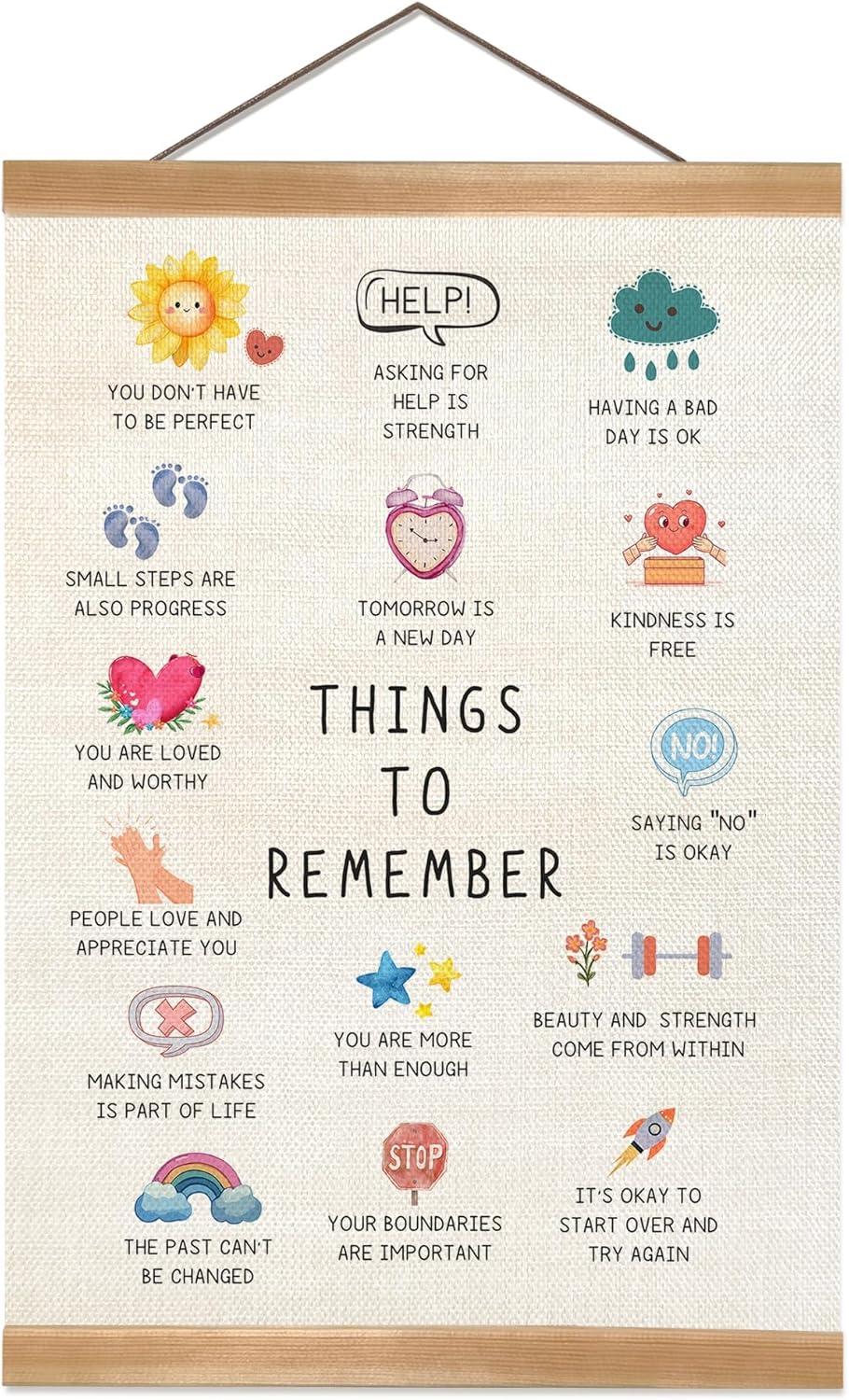 ZTGDA Therapy Poster - Mental Health Office Decor for Counselors | Anxiety Relief Reminder (12x16 Inch)