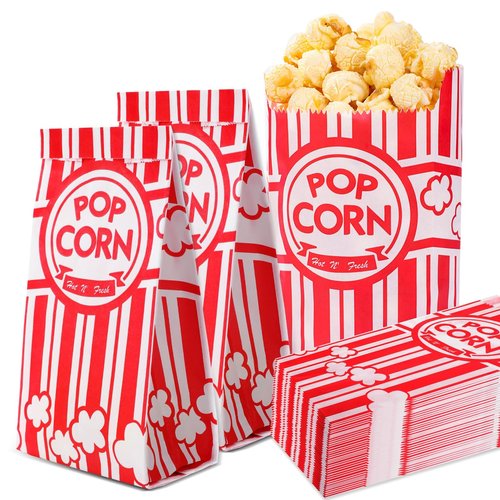 VOISEN Paper Popcorn Bags,1000 Packs 1oz Popcorn Bag Individual Servings, Pop Corn Bag Bulk for Poporn Machine,Movie Nights Pop Corn Bags