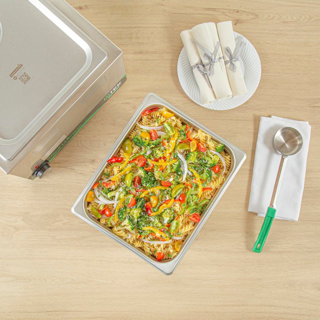 Restaurantware-Kitchen Tek 1/2 Half Size Steam Table Pan, 1 Anti-Jam Steam Pan - Lid Sold Separately, 8â€ Deep, 24 Gauge Stainless Steel, Freezable, For Catering Event And Party