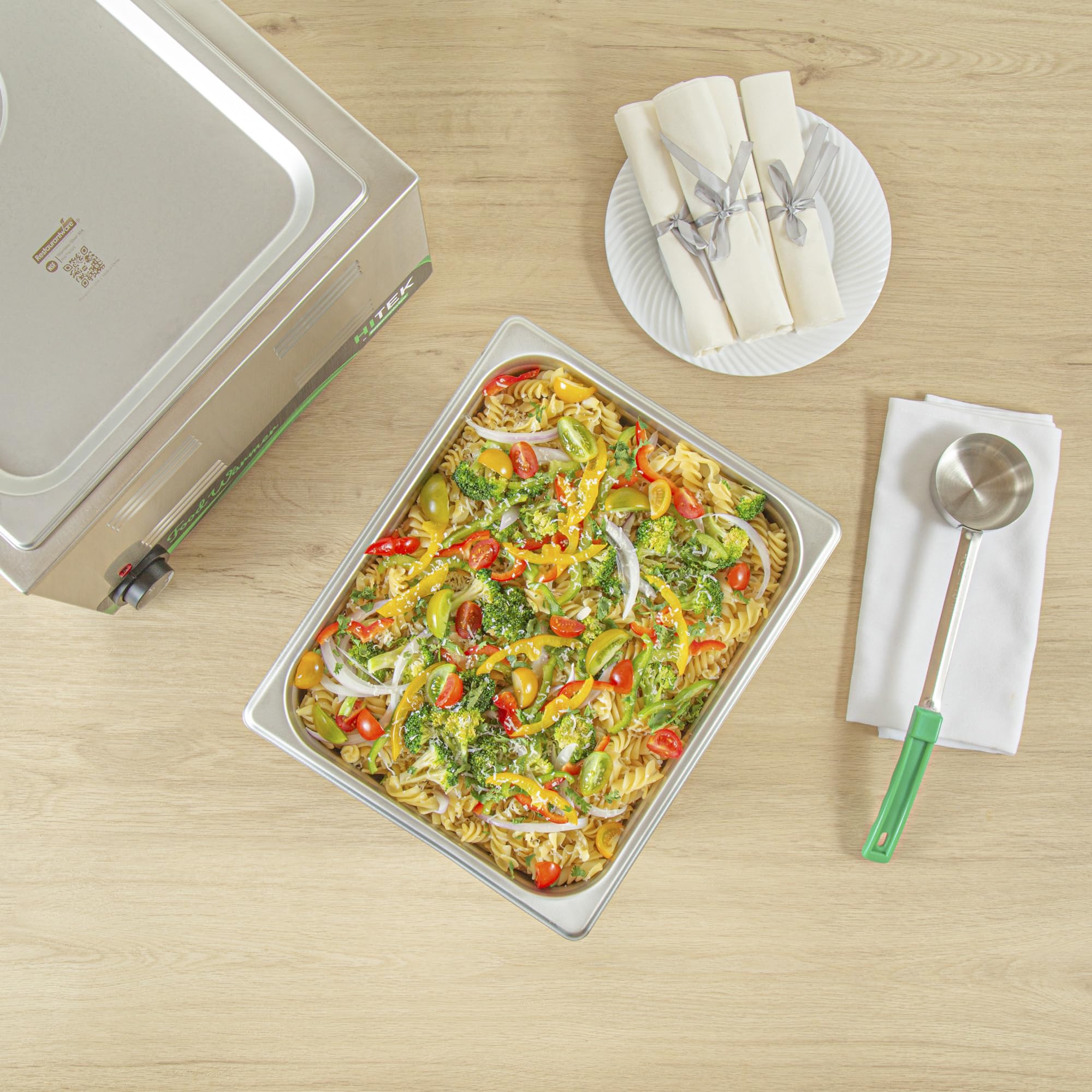 Restaurantware-Kitchen Tek 1/2 Half Size Steam Table Pan, 1 Anti-Jam Steam Pan - Lid Sold Separately, 8â€ Deep, 24 Gauge Stainless Steel, Freezable, For Catering Event And Party