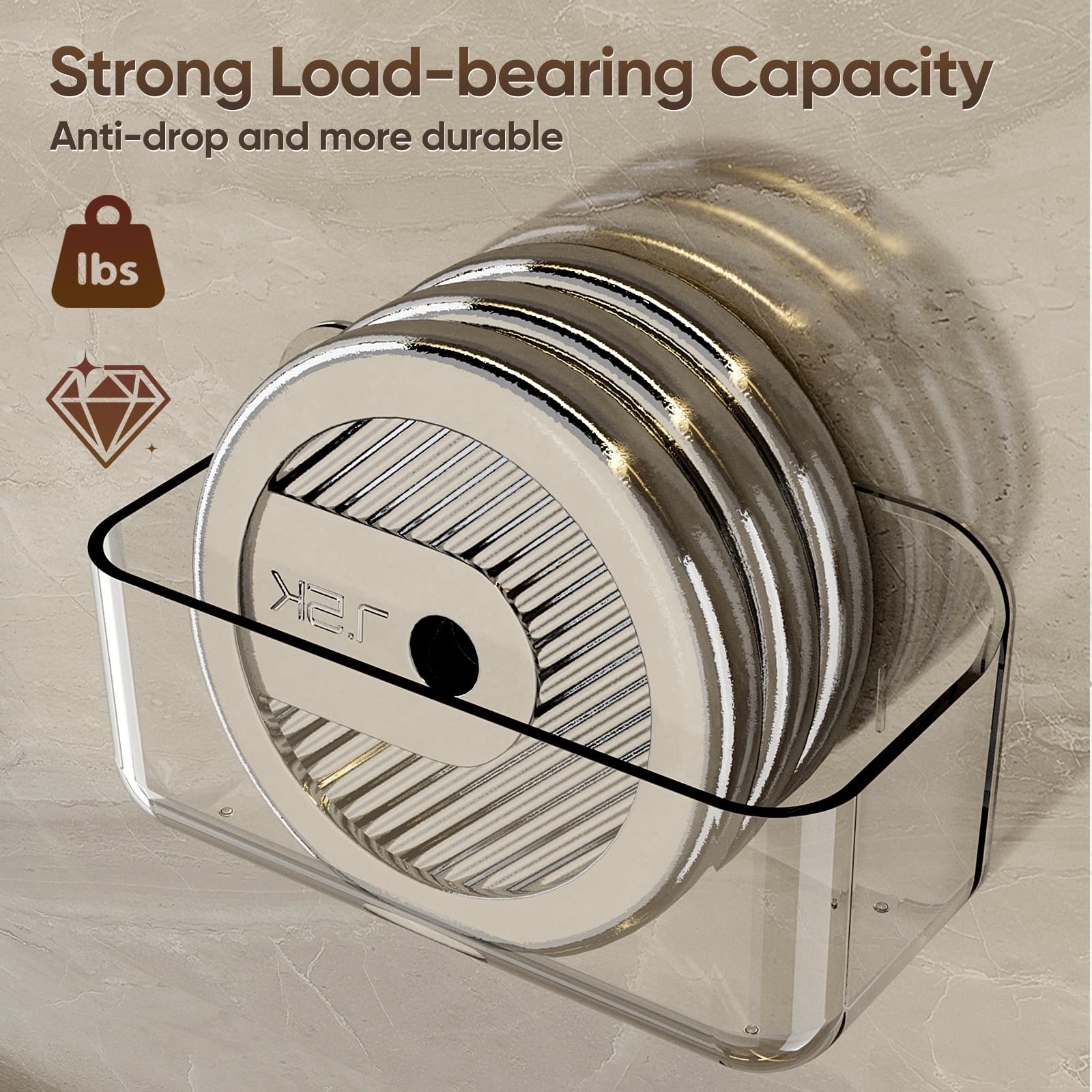 Plaitaoai Acrylic Shower Caddy,6 Pack Acrylic Rustproof Shower Organizer with Large Capacity,No Drilling Shelves for Bathroom Storage & Home Decor (Clear)