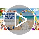Beach Ball Surfboard Porch Banner - Summer Party Decorations
