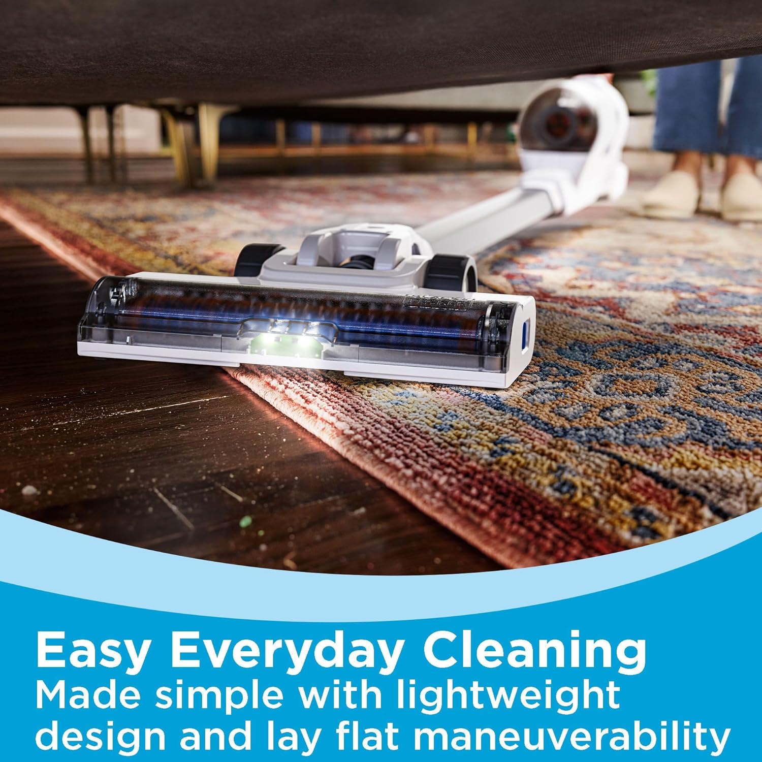 BLACK+DECKER 16V MAX Cordless Stick Vacuum - Lightweight, Multi-Surface, LED Lights, White