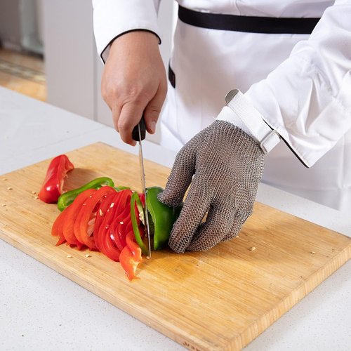 Dowellife Cut Resistant Chainmail Glove - Stainless Steel Mesh for Butcher & Kitchen Use | X Small