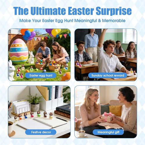 Little Jesus Figures by [Brand Name] - 80pcs Mini Jesus Figurines | Perfect for Easter Eggs & Baptism Favors