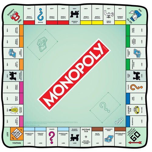 Monopoly Blanket | Monopoly Game Board | Monopolys Throw Blanket | Oversized Game Boards | Giant Monopolys Floor Board Games | 60 X 60 Inches | Officially Licensed