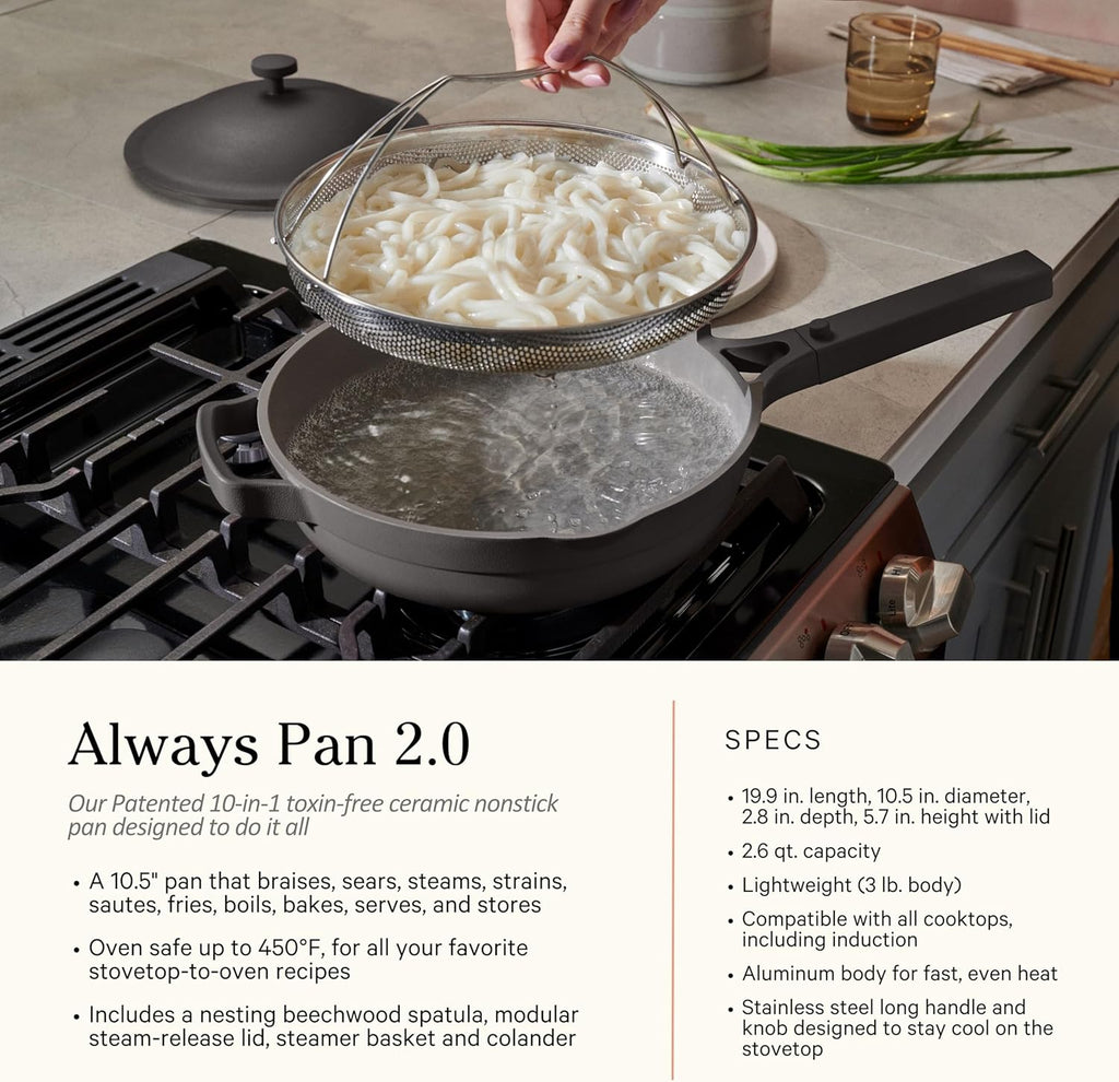 Our Place Cookware Set - 13-Piece Nonstick Kitchen Essentials | Toxin-Free, Heat Safe to 450°F | Blue Salt