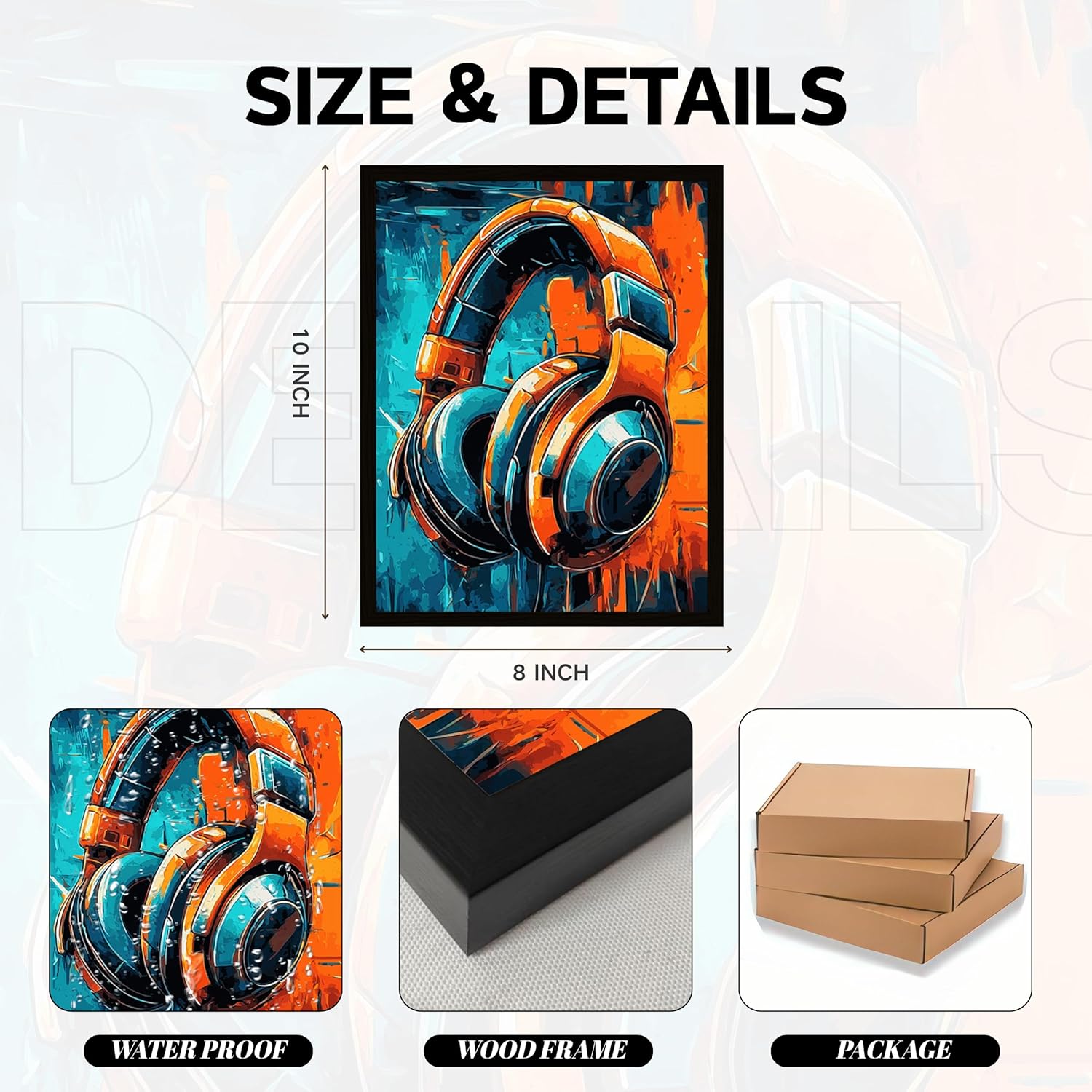 Skiennix Gaming Wall Art - Neon Watercolor Graffiti Gamepad Prints | 8x10 in, Set of 3 for Teen Boys