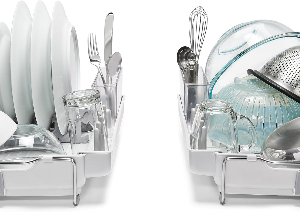 OXO Good Grips Foldaway Dish Rack - Space-Saving Design for Easy Drying | Durable and Stylish