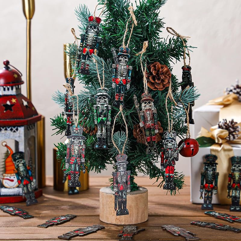 Nutcracker Horror Christmas Ornaments 30 Pcs — Skeleton Nutcrackers (Variation: Nutcracker)