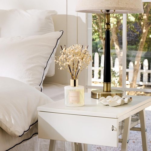 Cocorrína Reed Diffuser - Clean Linen Scented Home Fragrance Set | 6.7 fl oz with Sticks for Bathroom Decor