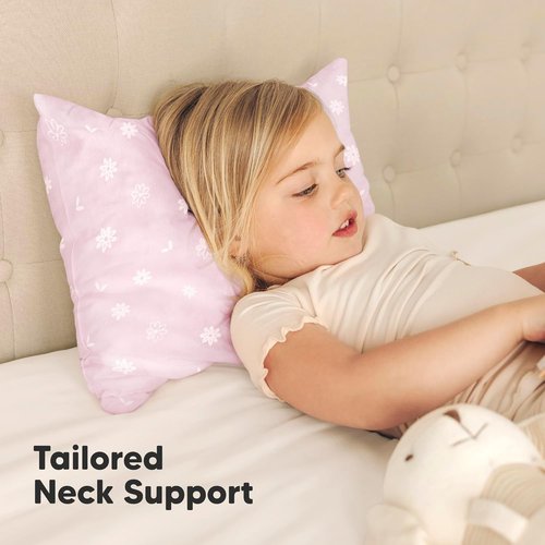 KeaBabies Toddler Pillows - Soft Organic Cotton for Ages 2-5 | 13x18 Inches, Machine Washable, Ideal for Sleep & Travel