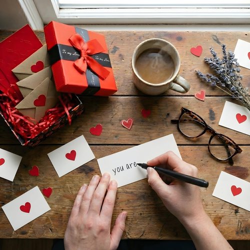 50+ Mini Love Notes with Envelopes, Blank Note Cards Set in Gift Box, DIY Valentine Cards, Mothers Day Gifts For Wife, Valentines Day Gifts for Him, Her, Boyfriend, Girlfriend, Wife, Husband, Love Notes for Birthday, Anniversary