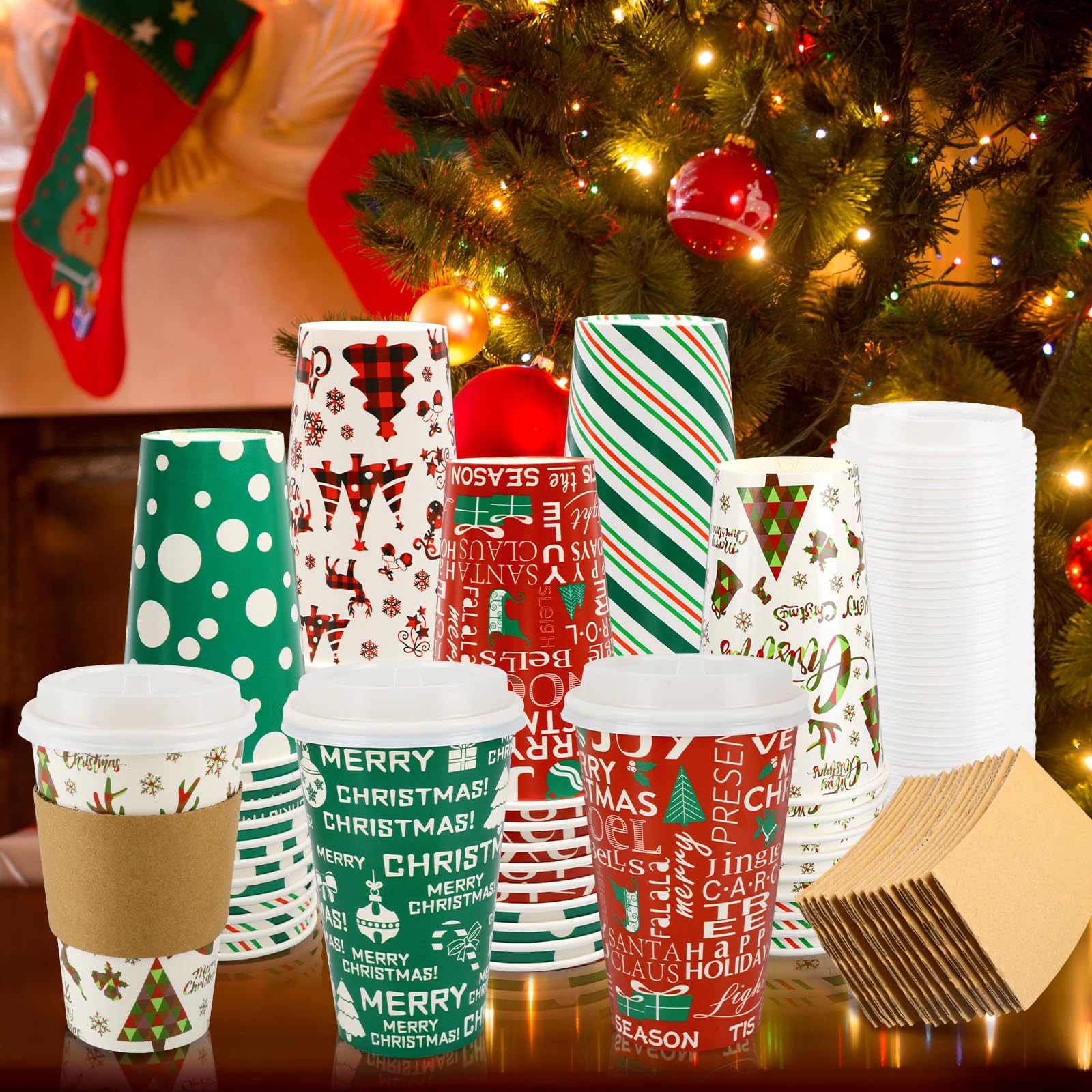 48 Pcs Valentine's Day Disposable Coffee Cups, 16oz Paper Wedding Cups with Lid, Suitable for Wedding Anniversary Party Hot Cocoa Cup, Valentine's Day Party Cold Drink Cup, Home Office Supplies