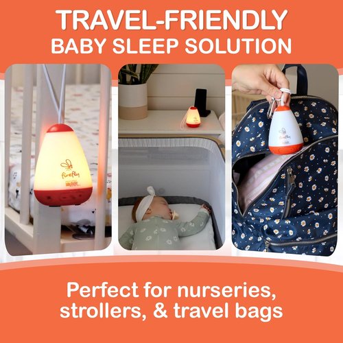 Baby Shusher Firefly Baby Soother - White Noise Sound Machine with Nightlight for Newborns | USB Rechargeable