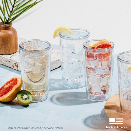 Tervis Midcentury Modern Mid Mod Minimal Collection Made in USA Double Walled Insulated Tumbler Travel Cup Keeps Drinks Cold & Hot, 16oz 4pk, Assorted