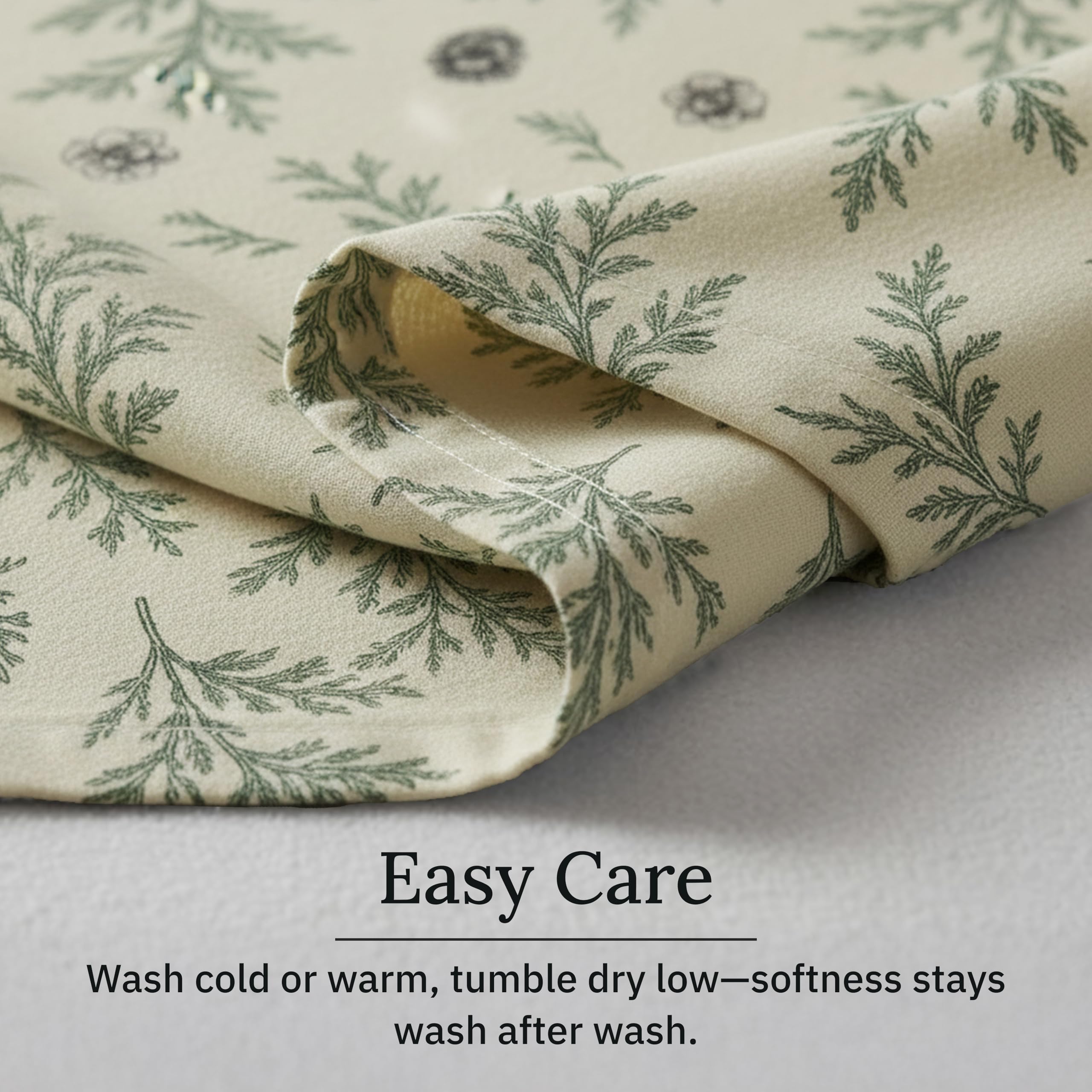 California Design Den Flannel Sheets Queen Size Bed Set - Made in Portugal 100% Cotton, Thick, Velvet Soft 4-Piece Queen Size Sheet Set, Triple-Brushed with Extra Deep Pockets - Woodland Motif