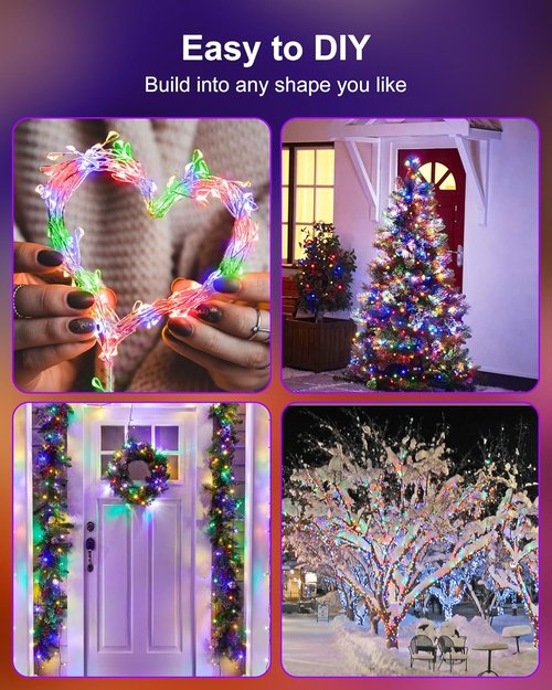 Fairy Lights - Battery Operated Twinkle String Lights | 5 Feet, 60 LED Waterproof Silver Wire for DIY Decor