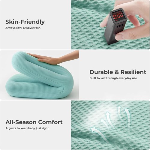 Baby Lounger for Newborns by [Brand Name] - Adjustable Infant Nest with Breathable Fabric & 3D Support | Portable Blue Lounger for 0-24 Months