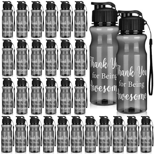 Gerrii 30 Pcs Thank You Water Bottles Bulk Staff Appreciation Gift Bulk Employee Appreciation Gifts 20.3 oz Thank You for Being Awesome Water Bottles for Nurse Coworker Employees Team Teacher