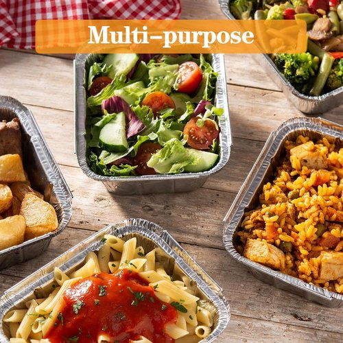 Extra Heavy Duty 9x11 Aluminum Foil Pans by [Brand Name] - 10PCS for Baking, Freezing & Serving