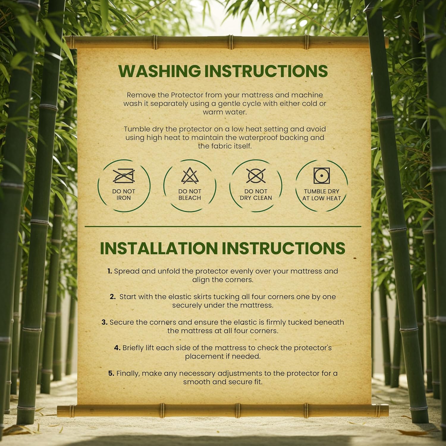 Utopia Bedding Waterproof Mattress Protector - Premium Bamboo Viscose Cooling Cover | Full Size, Soft & Breathable, 15" Deep Pockets