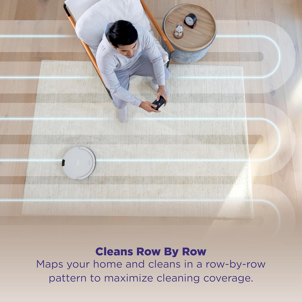 Shark Navigator Robot Vacuum - Powerful Suction & Smart Navigation | Self-Empty Base, White, AV2110S
