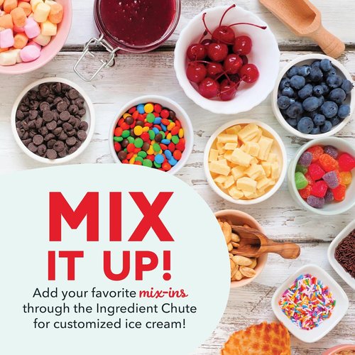 Dash Deluxe Gelato & Ice Cream Maker - One-Touch Churning for Homemade Desserts - 2 Quart, Cream