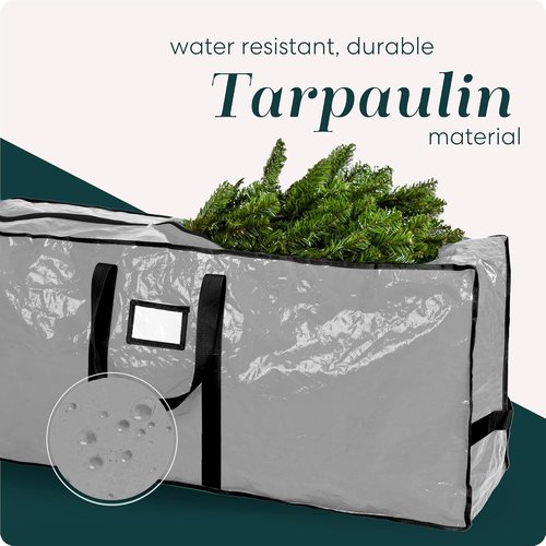 Christmas Tree Storage Bag - Durable Waterproof Zippered Bag for 7.5 Ft Artificial Trees | Protects Against Dust & Moisture (Grey, Pack of 2)