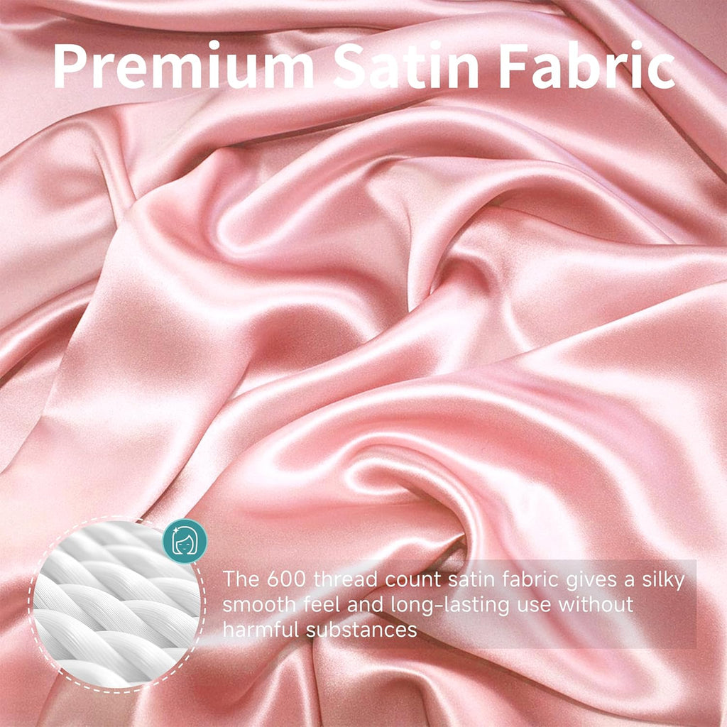 Skiennix Satin Bassinet Sheets - Soft Silk Feel for Baby Hair | 2 Pack in Pink & Purple