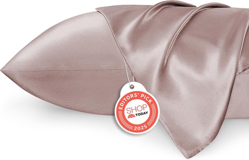 Bedsure Satin Pillowcases - Luxurious Silk-Like Queen Size Set of 2 | Dusty Rose, 20x30 Inches