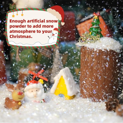 Christmas Twinkles Snow Fake | 200g Sparkling Artificial Snow Powder for Holiday Decorations