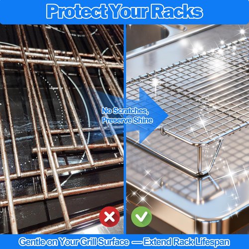 Palksky Oven Rack Cleaning Bags, Heavy Duty No Scrub Oven Rack Cleaning Bags, Reusable Leak-Resistant PE Bags for Deep Soaking Grill Grates, BBQ Racks, No Cleaner Included, 5 Pack