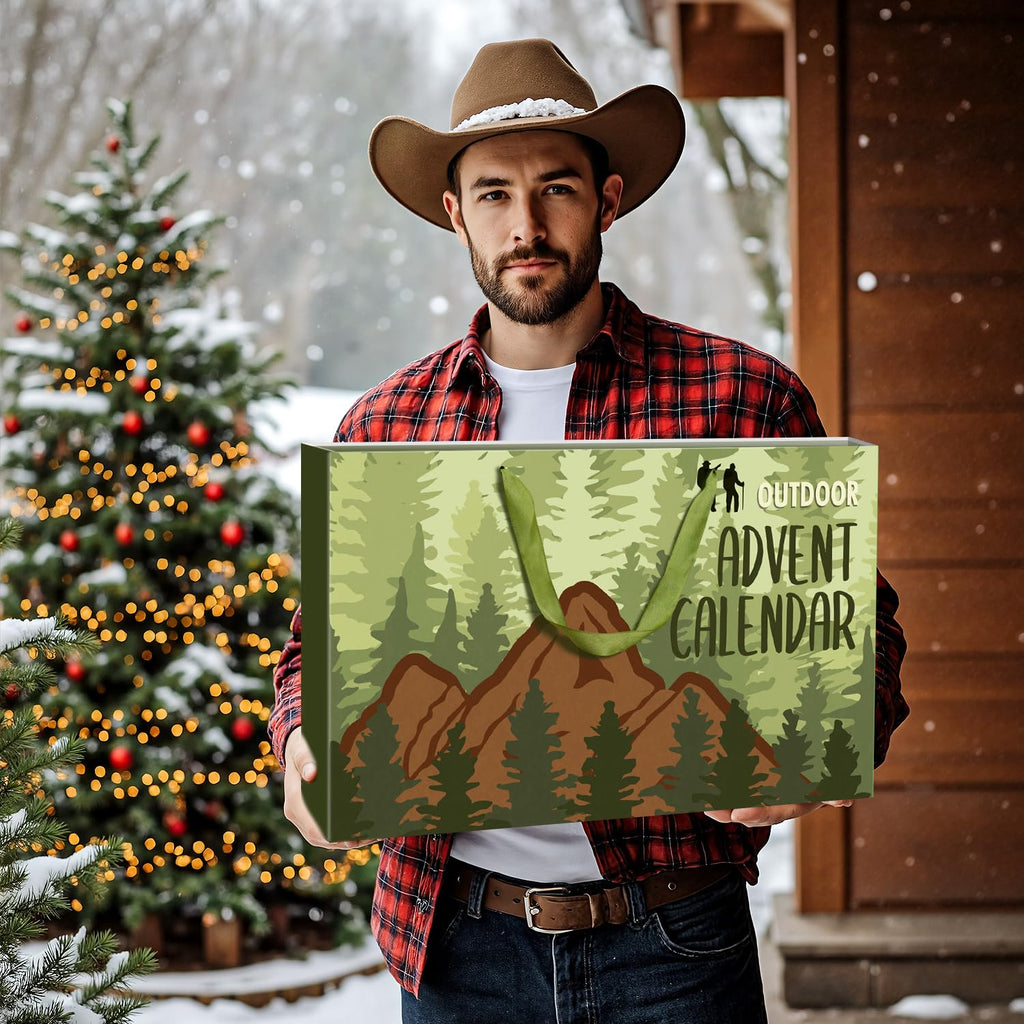 MOVINPE Outdoor Camping Gear Advent Calendar 2025, 24 Days of Camping & Hiking Essentials for Men & Teenage Boys – Outdoor Adventure Christmas Countdown Gifts